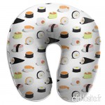 Travel Pillow Sushi Rolls Memory Foam U Neck Pillow for Lightweight Support in Airplane Car Train Bus - B07VC84PWY